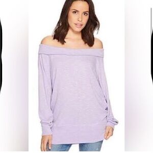 Women's Off-Shoulder Lavender Top